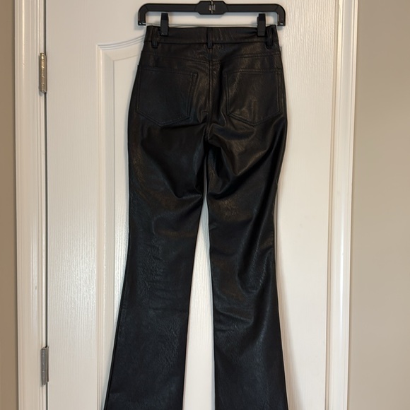 PAIGE size 23 black faux leather jeans - Picture 3 of 3